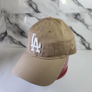 LA Los Angeles New Era Tan Cap with White Logo